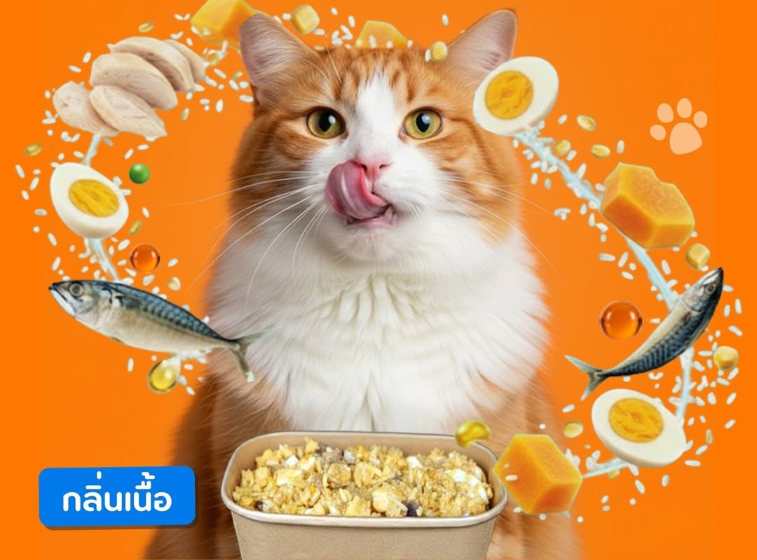 แมว สูตรบำรุงขนและผิวหนัง กลิ่นเนื้อ