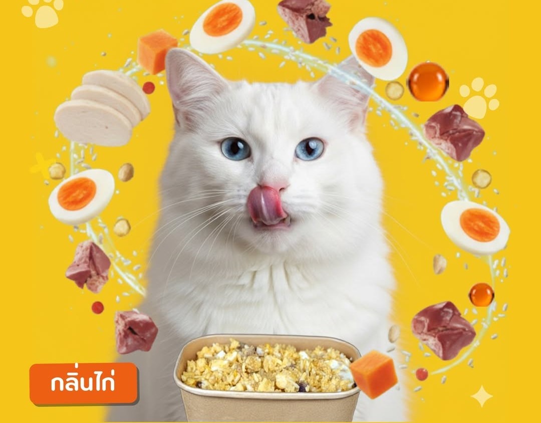 แมว สูตรลดเค็ม กลิ่นไก่